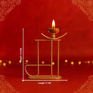 Brass Diya with Maa Design Traditional <b>Oil</b> Lamp for Puja Kuthu Vilakku Home & Diwali Decoration Spiritual Deepak for Festival - Product Image 3