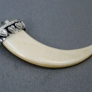 Buffalo Bone <b>Pendant</b> Necklace Natural Sustainable Tribal Jewelry for Women High Quality - Product Image 1