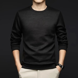 Pull en molleton à col rond de marque nouvelle, de qualité supérieure, en spandex/polyester, 100% coton respirant, écologique, 320g, style décontracté de rue - Product Image 4