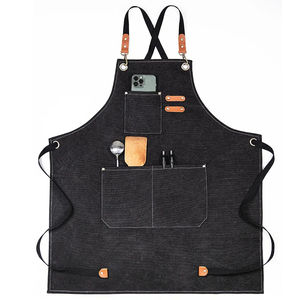 Tablier de travail personnalisé en toile lavée avec poches à outils Classification sans manches - Product Image 1