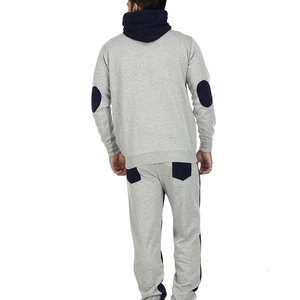 Venta al por mayor de los hombres de invierno chándal transpirable de 2 piezas Joggers conjunto con capucha para la venta en línea de diseño de patrón sólido - Product Image 3