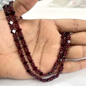 Beau collier de perles de grenat naturel fait à la main collier de perles rouges en gros - Product Image 1