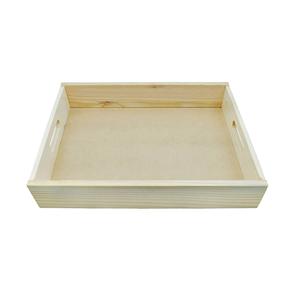 Bandeja de Servir de Bambú Natural con Diseño y Borde Personalizados, Bandeja Rectangular de Madera para Servir Alimentos y Té con Asas - Product Image 5