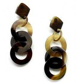 Pendientes de Aro de Cuerno Natural Hechos a Mano de Alta Calidad, Artesanías Khadim, Impresión de Logotipo Personalizado, Joyería de Boda de Venta Caliente a Precios Bajos - Product Image 4