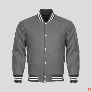 Unisex Custom Plus Size Varsity <b>Jacket</b> Winter Button Windproof Reversible <b>Canvas</b> OEM Manufacturer - Product Image 3