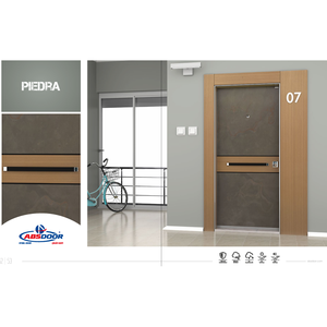 Puerta de Entrada de Acero Premium ABSDOOR PIEDRA, Sistema de 3 Cerraduras, Segura y Elegante, Apertura Manual Interior, para Apartamentos, Villas, Hoteles, Turquía - Product Image 2