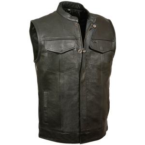 Gilet de moto en cuir véritable personnalisé gilet de moto en cuir épais gilet de moto - Product Image 3