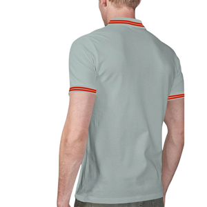 Camisa Polo Elegante con Cuello a Rayas Rojas para Hombre, Estilo Casual, Corte Ajustado, Cómoda, Moda de Verano, Camisas Polo al por Mayor - Product Image 3