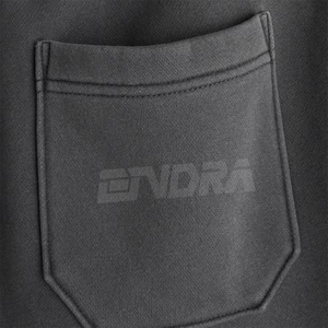 Shorts cargo en coton pour hommes, logo personnalisé, coupe mi-baggy, longueur genou, couleur unie, streetwear d'extérieur, confortable, décontracté, anti-plis - Product Image 2