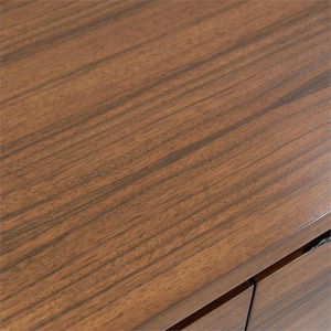 Mueble de TV de Madera Estilo Moderno de Mediados de Siglo, Consola de Almacenamiento Lateral, Mueble de Entretenimiento Curvo para Sala de Estar - Product Image 4