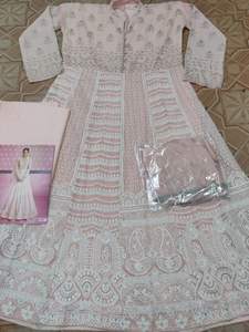 Último diseñador pesado Georgatte bordado trabajo vestido de lujo - Product Image 3