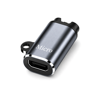 Adaptateur de charge universel USB-C Micro USB femelle 4 broches pour appareil photo, ordinateur portable, téléphone portable, convertisseur de synchronisation de données haute vitesse à angle droit