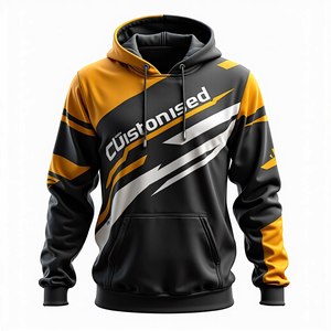 Sudadera con Capucha Sublimada para Hombre, Estilo Urbano Holgado, Duradera, Personalizada, 100% Poliéster, Mezcla de Algodón Básico, Diseño Diario - Product Image 1