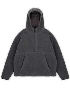 Seamless Arm & Toggle Hem Adjusters 700 GSM <b>Sherpa</b> <b>Fleece</b> Oversized Kangaroo Pockets Half Zip with Oversized Hoodie for Winter - Product Image 1