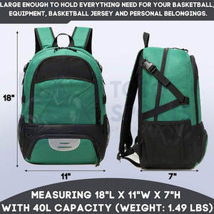 Sac de basketball de qualité supérieure, respirant, meilleur fournisseur, tendance, léger, facile à transporter, avec bandoulière réglable - Product Image 2