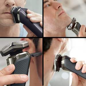 Mini Afeitadora Eléctrica Plateada Recargable, Afeitadora Rotativa de Triple Cuchilla para Uso en Seco y Húmedo, con Fuente de Alimentación USB Impermeable IPX7 - Product Image 1
