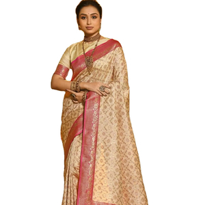 Beautiful Silk Banarasi Sarees with Zari Weaving Party Style All Seasons for Wholesale - Product Image 1