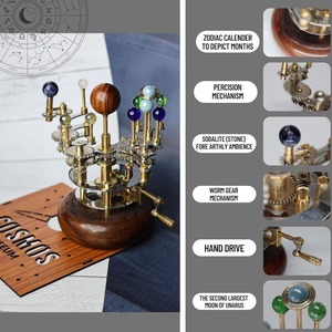 Sistema Solar Orrery de lujo para decoración del hogar, modelo de 8 ", Regalo para marido, disponible a granel, de proveedor indio - Product Image 5