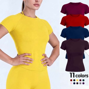 Ultra-soft Short length Pure Cotton Mesh Fabric Raglan Sleeve Vneck Summer American-style Minimalist Fabric Spring Summer Casual - Product Image 5