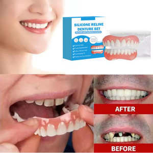 Kit de silicone blanchissant pour prothèses dentaires, doublures en plastique pour dents supérieures et inférieures - Product Image 3