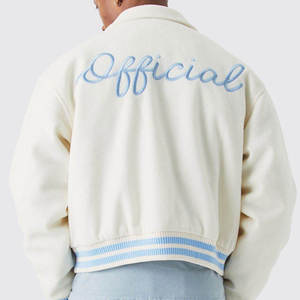 Chaqueta Bomber de Lona con Logotipo Personalizado Bordado, Resistente al Viento, Impermeable, Transpirable, Ecológica, Deportiva, de Corte Holgado para Hombre - Product Image 4