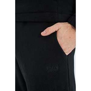 Ensemble de survêtement en molleton noir à capuche pour homme Hector 85227, respirant - Product Image 2