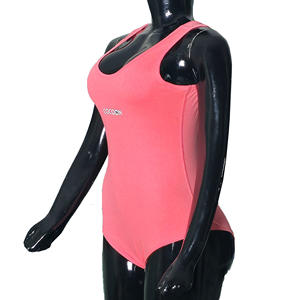 Maillot de bain une pièce rose pour femme, imprimé par sublimation, extensible, pour le yoga, la course, la plage, le fitness et l'entraînement - Product Image 2