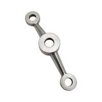 Support en verre à double bras pour poteau, en acier inoxydable 304 316 2205, finition brossée et polie, ALLWIN 6220B