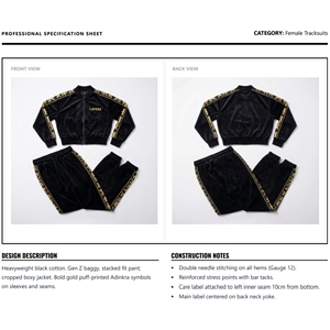 2026 Wholesale <b>Women</b> Midweight Hooded Solid Printed Eco-Friendly Breathable Rhinestone Streetwear Autumn <b>Tracksuit</b> 320gsm <b>Velour</b> - Product Image 6