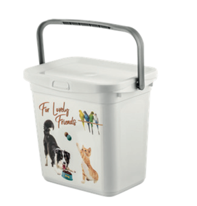 Contenedor hermético de plástico para almacenamiento de alimentos para mascotas de 6L de capacidad con tapa de fácil vertido, contenedor de almacenamiento de alimentos secos para perros y gatos - Product Image 3