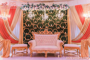 Gran recepción noche escenario vela decoración de pared brillante nuevo estilo recepción escenario estilo único vela pared para escenario de boda - Product Image 5