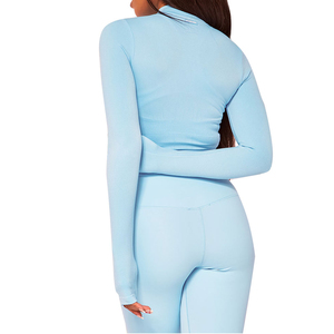 Conjunto de Yoga de 3 Piezas para Mujer, Talla Grande, Impermeable, con Sujetador Deportivo, Leggings y Chaqueta de Entrenamiento - Ropa Deportiva - Product Image 2