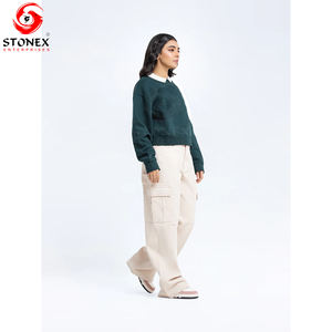 Femmes décontracté hiver à manches longues pull sweat cou lettres motif polaire lavé Technique disponible pour Spot en gros - Product Image 3