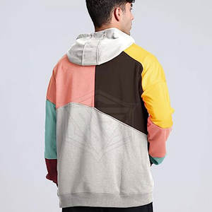 Sweat-shirts à capuche pour hommes tendance, coupe ajustée, blocs de couleur, sweat-shirts chauds d'hiver, usage décontracté, sweat-shirts à blocs de couleur pour adultes - Product Image 6