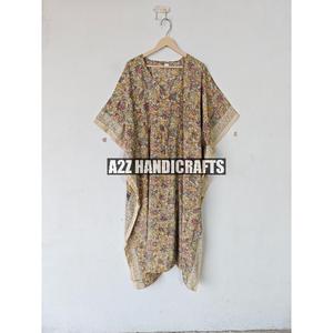 Taille libre Robe caftan d'été vintage en soie Design tissé écologique unique pour les femmes Festival Party Wear Great Gift Idea - Product Image 6