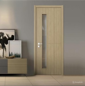 Portes intérieures WPC personnalisables en composite bois-plastique avec placage à grain de bois, modèles uniques pour maisons et bureaux - Product Image 4