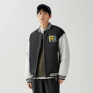 Nueva chaqueta de béisbol con bordado de rizo para hombre, ropa deportiva de moda con chaqueta de uniforme de moda de Color de contraste transpirable - Product Image 3