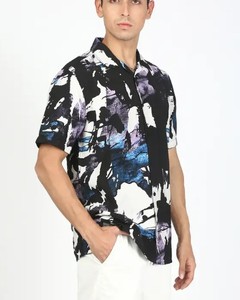 Camisa informal de 100% algodón para hombre, ajuste Regular, estampado a cuadros, cuello extendido, tejido de punto teñido liso, suministro ODM - Product Image 3