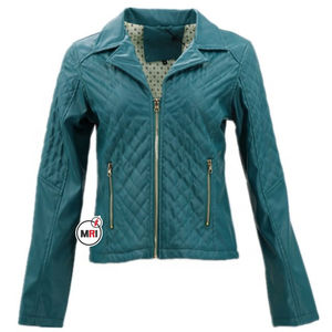 Tout nouveau hiver coupe-vent décontracté à manches longues en cuir fermeture éclair poche style femmes veste Vintage coton veste - Product Image 1