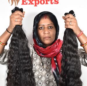 Paquete de cabello humano alineado con cutícula virgen cruda Color negro natural Rizado Extensiones de cabello humano indio sin procesar - Product Image 6