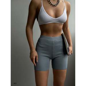Yuksek Bel Biker Sort - Gri - Gri - Product Image 1