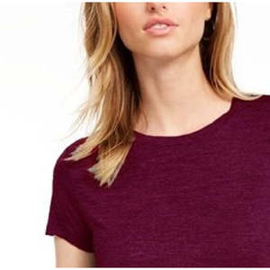 T-shirt da donna Maison Jules rossa con laccetti, tinta unita, in jersey traspirante, taglia XS, vestibilità slim, lunghezza crop, in rayon, versione 2, modello aderente - Product Image 2