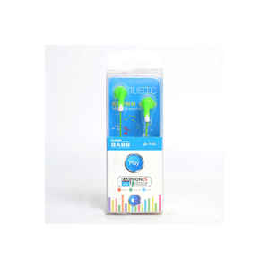 Casque supra-auriculaire vert sportif avec microphone Bluetooth 5.0 et indicateur de batterie LED - Product Image 1