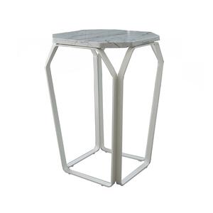 Mesa de Centro con Tapa de Mármol Blanco, Diseño Único, Base Metálica de Calidad Superior, el Mejor Diseño para la Decoración del Hogar - Product Image 3