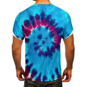 Camisetas urbanas de moda con estampado tie-dye para hombre, diseñadas para la moda moderna con tela cómoda, corte elegante y para uso diario. - Product Image 3