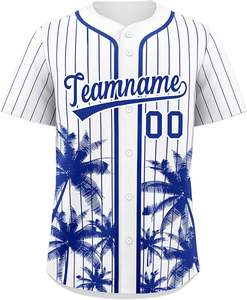 Personalizable Estilo EE. UU. Aparejos de sarga Ropa deportiva Sublimado Béisbol Softball Jerseys Bordado Letras Números Botón Equipo - Product Image 2