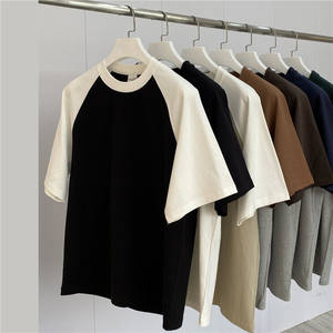 300 Gsm Heavy Cotton logo Custom Unisex Men Women 300gsm Solid Blank Casual Short Sleeve <b>Raglan</b> Sleeve <b>T</b>-<b>shirt</b> for men - Product Image 5