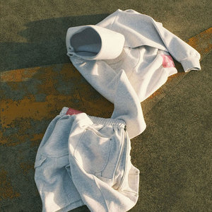 Ensemble d'été décontracté à capuche et short assorti pour hommes Ensemble décontracté à capuche avec short pour hommes - Product Image 6