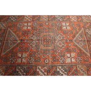 Tapis vintage de 4,3 x 6,6 pieds, tapis turc à bordures orange - Product Image 4