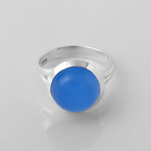 แหวนพลอย925สเตอริงสีเงินสวยของแท้พลอยคาลซิโดนีนิรันดร์เครื่องประดับแฟชั่นเงินสำหรับปาร์ตี้ที่ไว้ใจได้ - Product Image 2